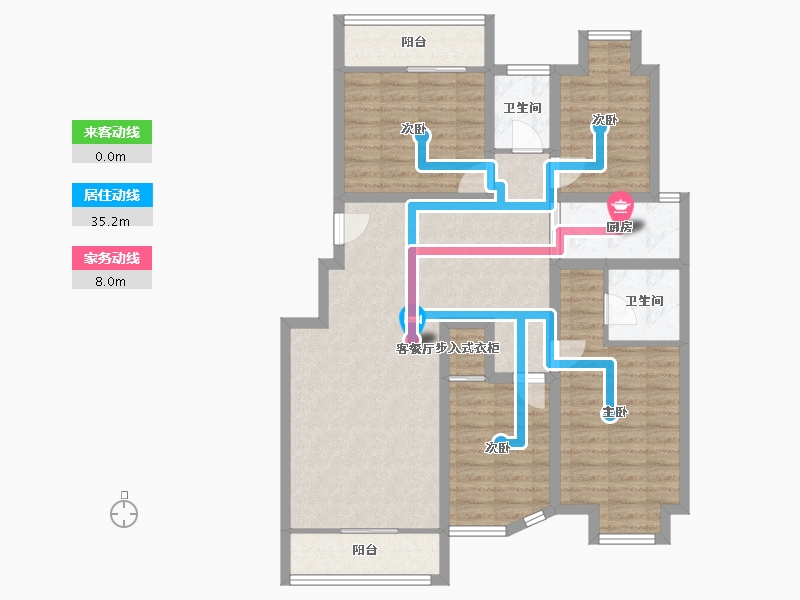 广东省-深圳市-碧荔花园-103.62-户型库-动静线