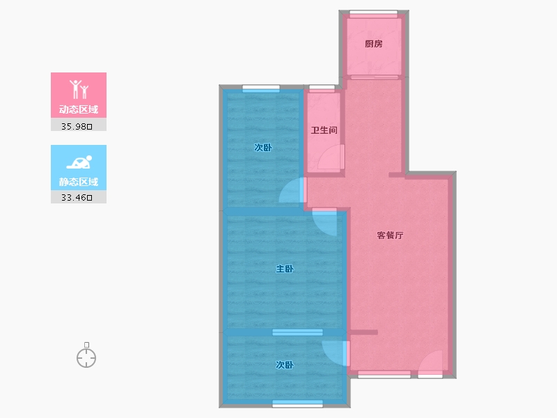 广东省-深圳市-艺丰花园(A区)-61.22-户型库-动静分区