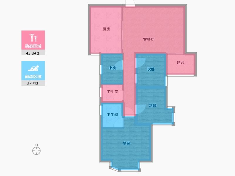 广东省-深圳市-星河雅居-70.24-户型库-动静分区