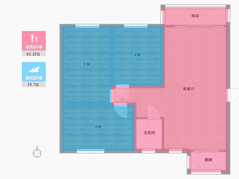 广东省-深圳市-艺丰花园(A区)-70.38-户型库-动静分区