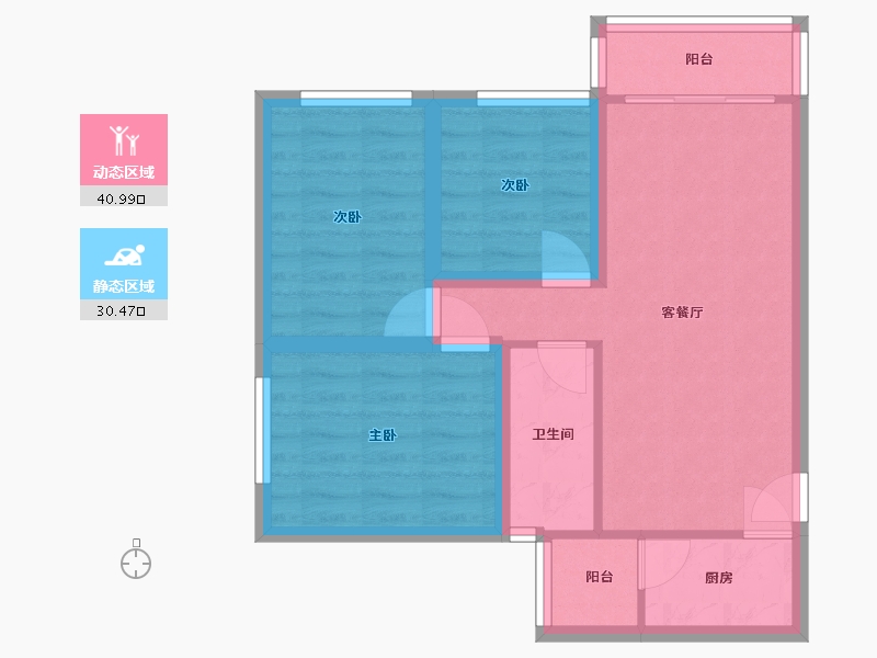 广东省-深圳市-艺丰花园(B区)-63.13-户型库-动静分区