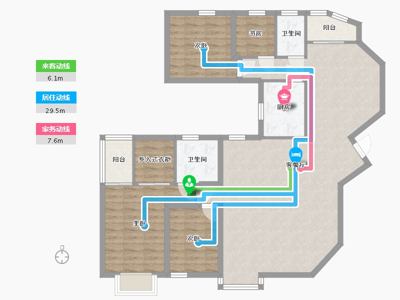 广东省-深圳市-百花公寓二期-108.24-户型库-动静线