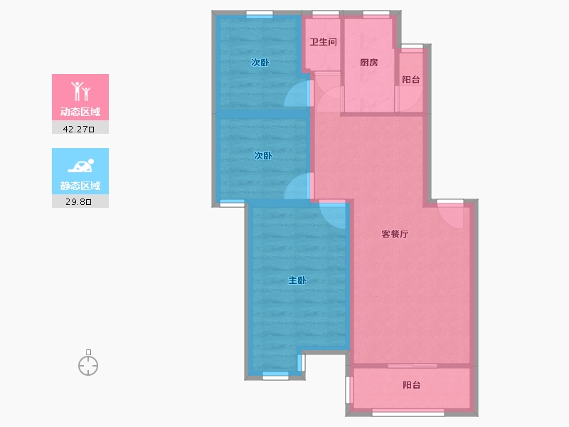 广东省-深圳市-竹林花园-63.46-户型库-动静分区