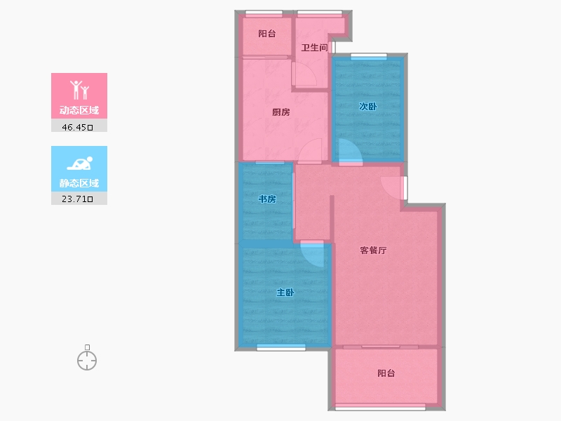 广东省-深圳市-锦林新居-62.15-户型库-动静分区