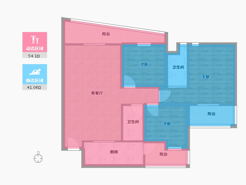 广东省-深圳市-金众香诗美林-83.89-户型库-动静分区