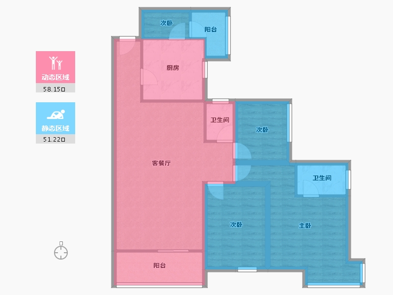 广东省-深圳市-百花园(二期)-97.58-户型库-动静分区