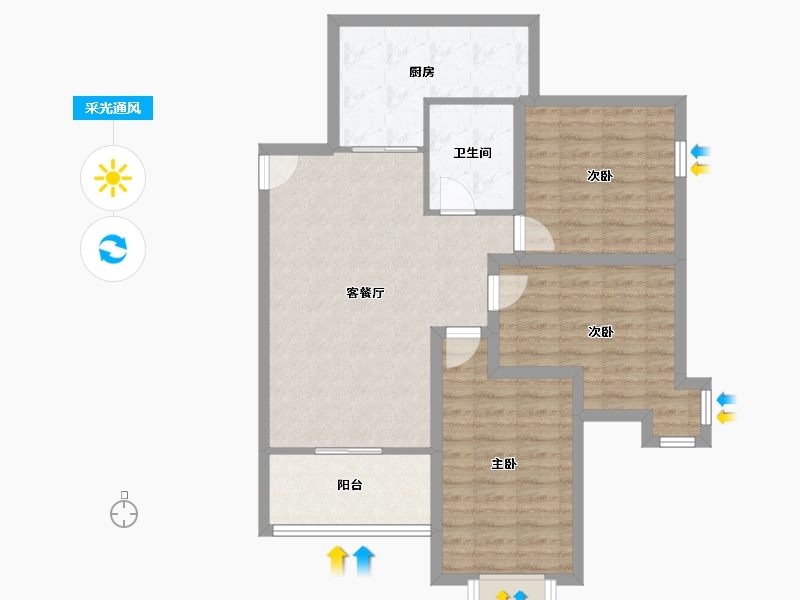 广东省-深圳市-金众小区-86.27-户型库-采光通风