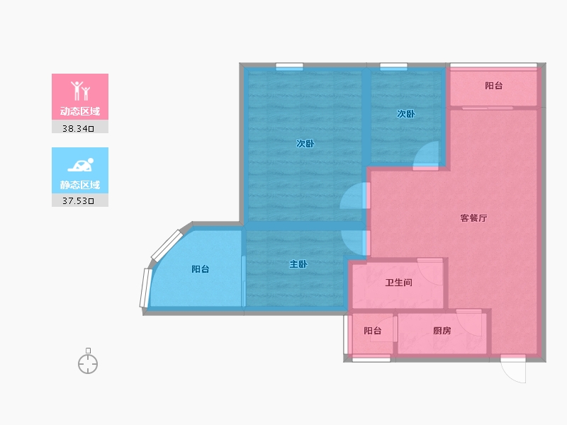 广东省-深圳市-祥云天都世纪-67.26-户型库-动静分区