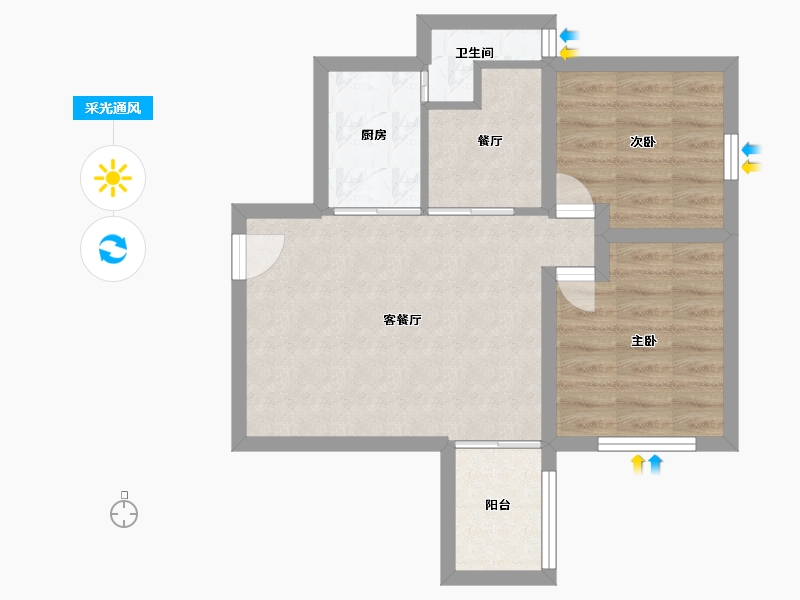 广东省-深圳市-东怡大厦-51.06-户型库-采光通风