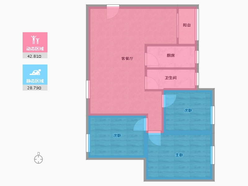 广东省-深圳市-福莲花园-63.60-户型库-动静分区