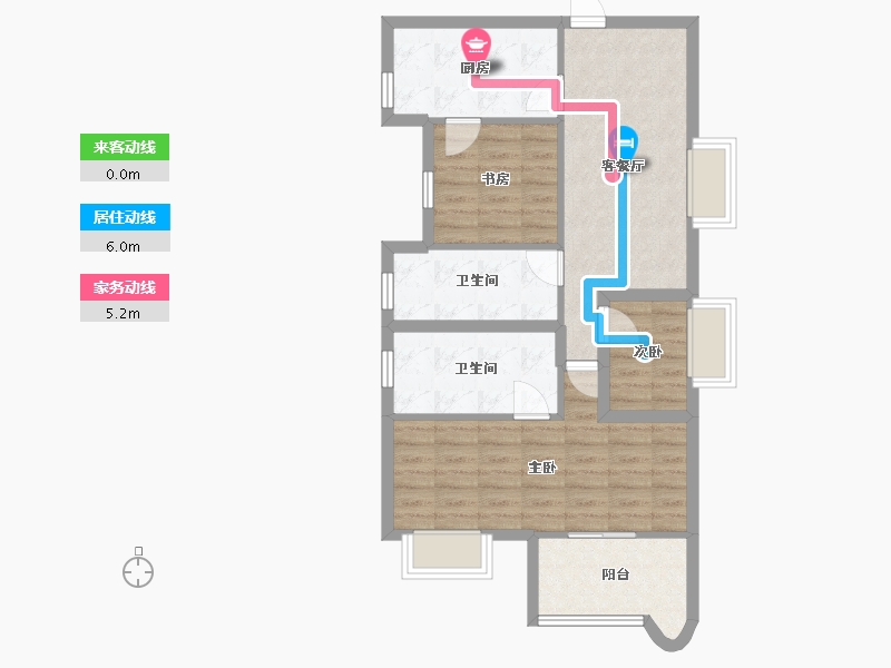 广东省-深圳市-明月花园-71.40-户型库-动静线