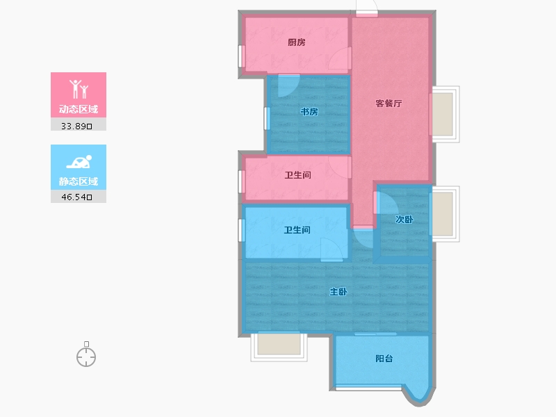 广东省-深圳市-明月花园-71.40-户型库-动静分区