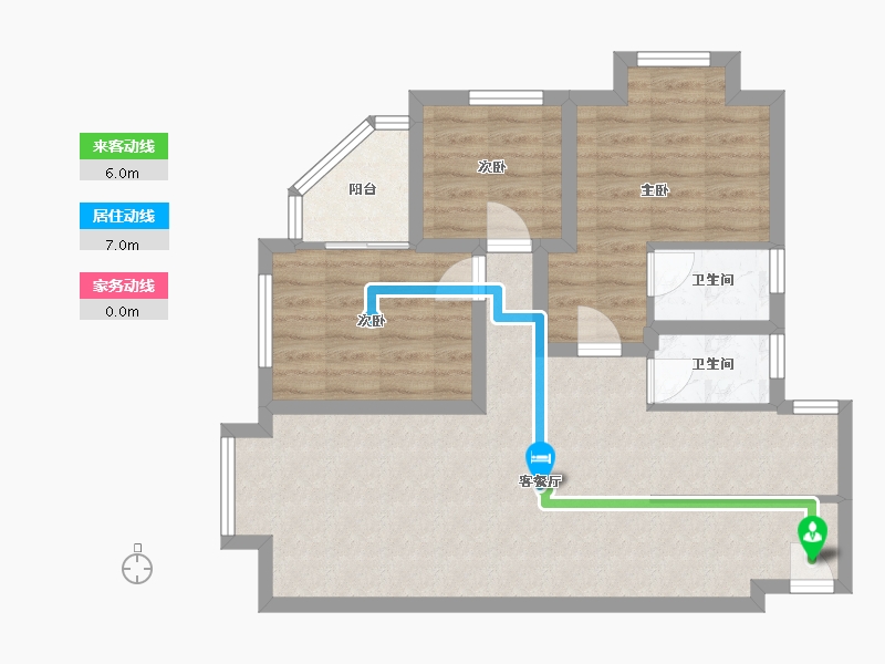 广东省-深圳市-彩福大厦-75.98-户型库-动静线