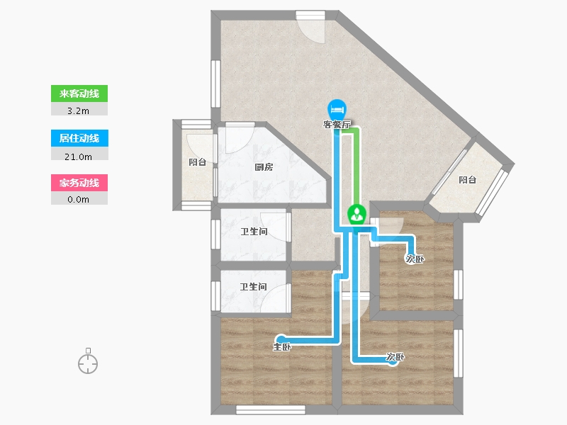 广东省-深圳市-荔林苑-60.75-户型库-动静线