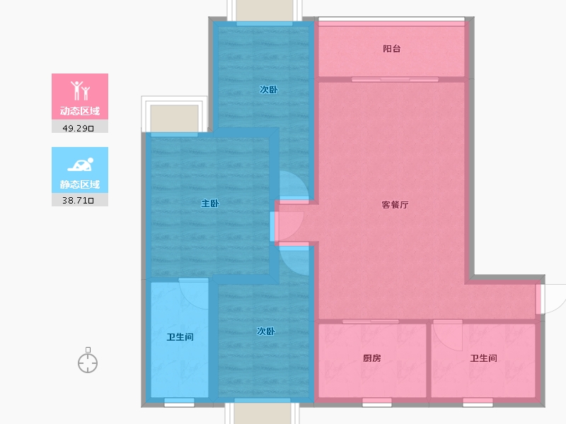 广东省-深圳市-韵动家园-77.98-户型库-动静分区