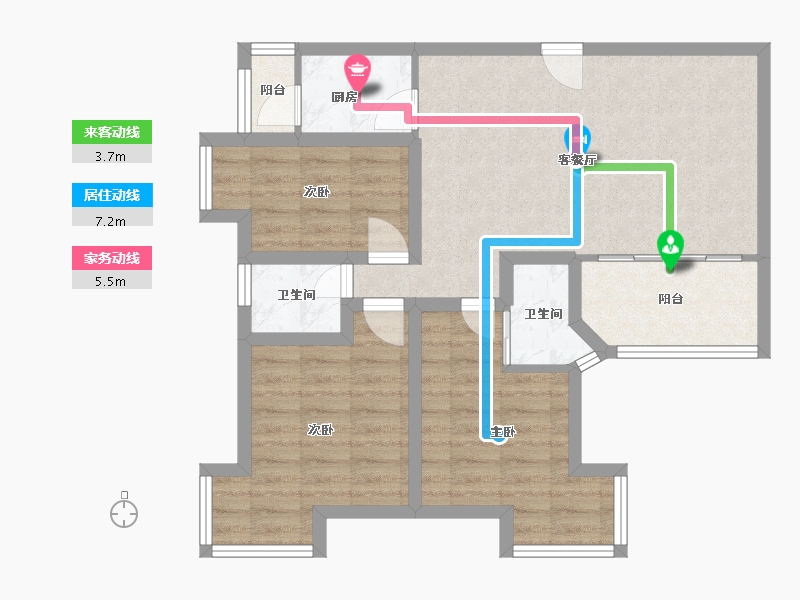 广东省-深圳市-中泰燕南名庭-74.25-户型库-动静线