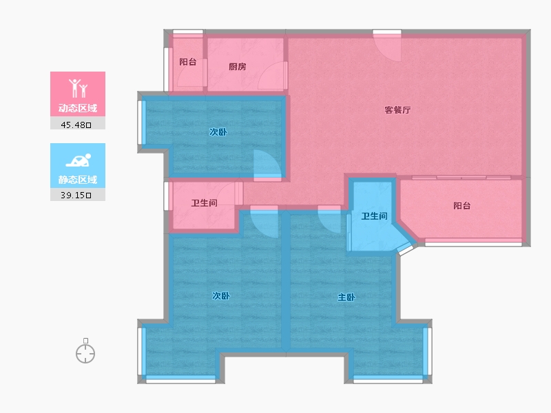 广东省-深圳市-中泰燕南名庭-74.25-户型库-动静分区