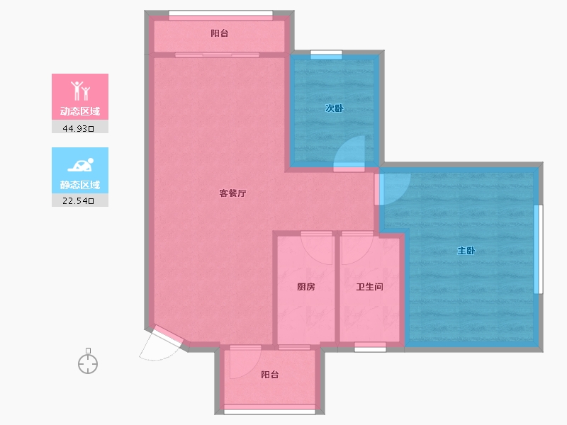 广东省-深圳市-星河雅居-60.05-户型库-动静分区