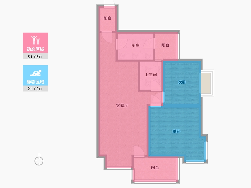 广东省-深圳市-翰岭院-66.33-户型库-动静分区