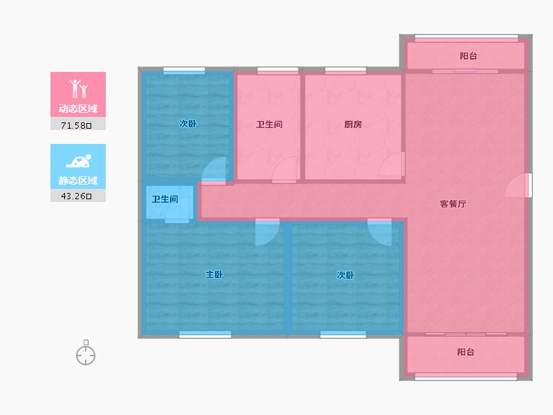 广东省-深圳市-博伦花园-103.39-户型库-动静分区