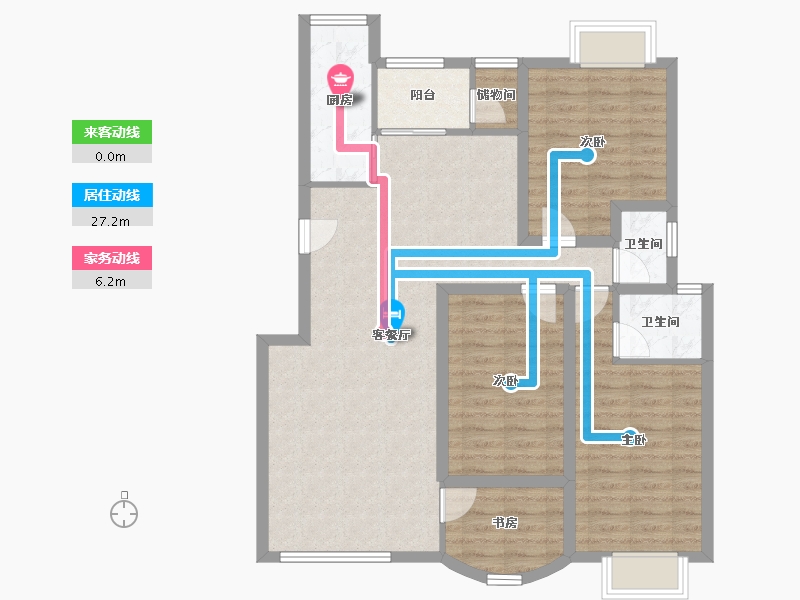 广东省-深圳市-富怡雅居-96.74-户型库-动静线