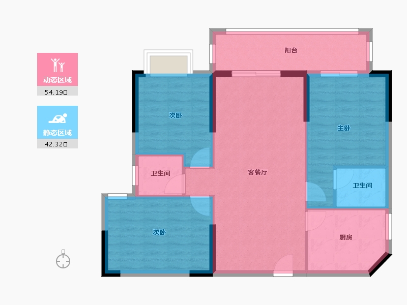 福建省-三明市-水榭新城-87.50-户型库-动静分区