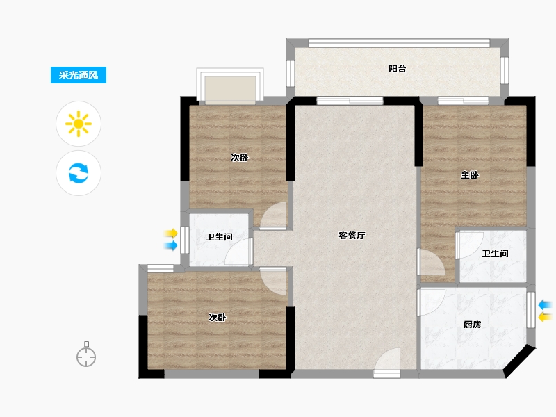 福建省-三明市-水榭新城-87.50-户型库-采光通风