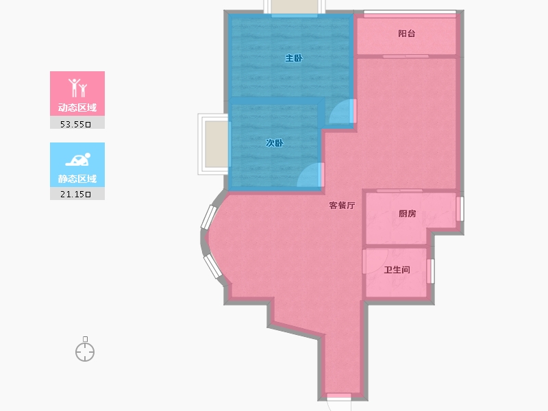 广东省-深圳市-韵动家园-66.83-户型库-动静分区