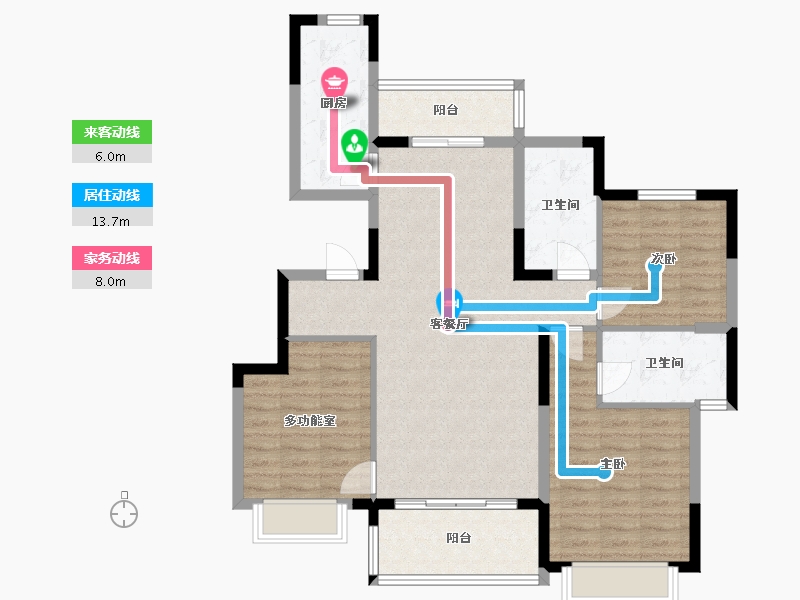 安徽省-六安市-恒大珺庭-100.02-户型库-动静线