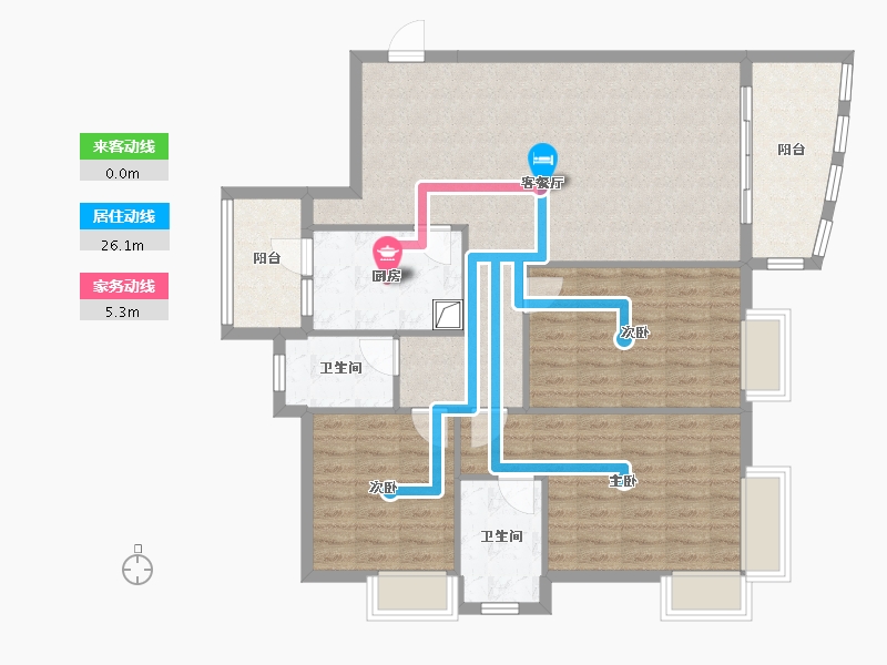 广东省-深圳市-鹏华香域花园-110.40-户型库-动静线