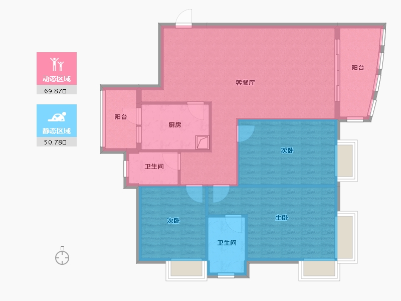 广东省-深圳市-鹏华香域花园-110.40-户型库-动静分区