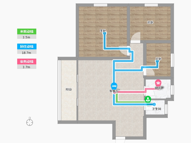 广东省-深圳市-百花园(二期)-72.47-户型库-动静线