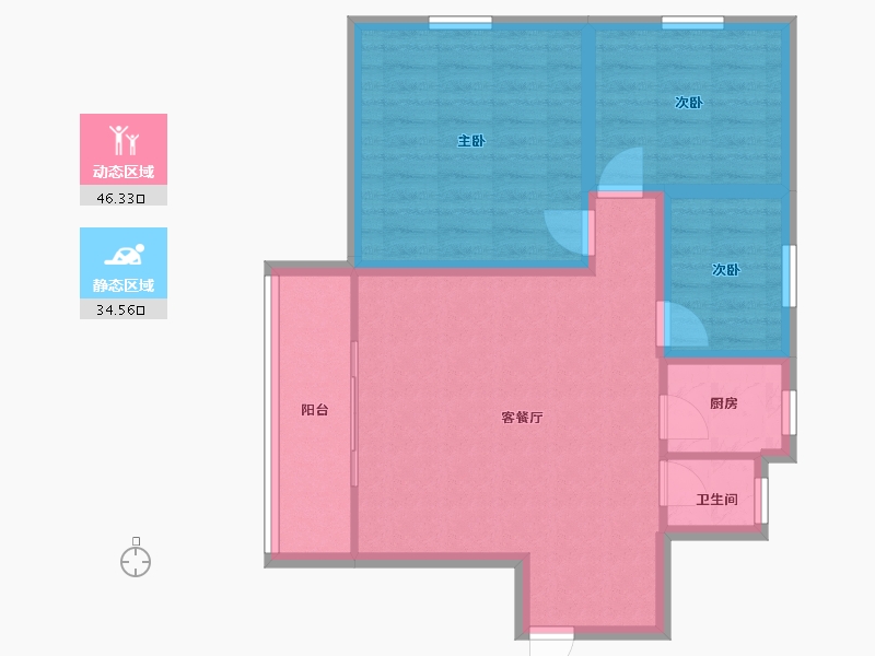 广东省-深圳市-百花园(二期)-72.47-户型库-动静分区