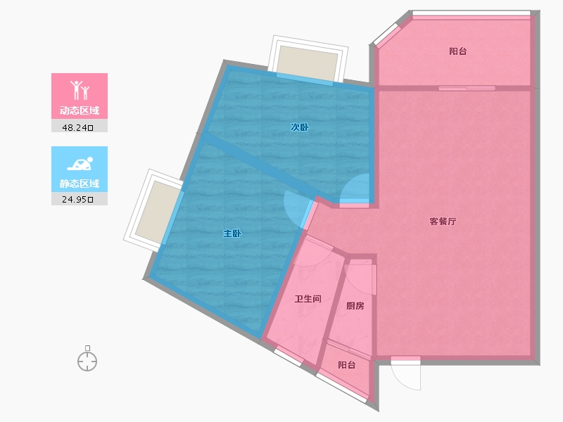 广东省-深圳市-瑞和园-65.67-户型库-动静分区