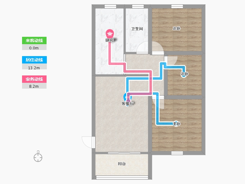 广东省-深圳市-吉莲大厦-69.27-户型库-动静线