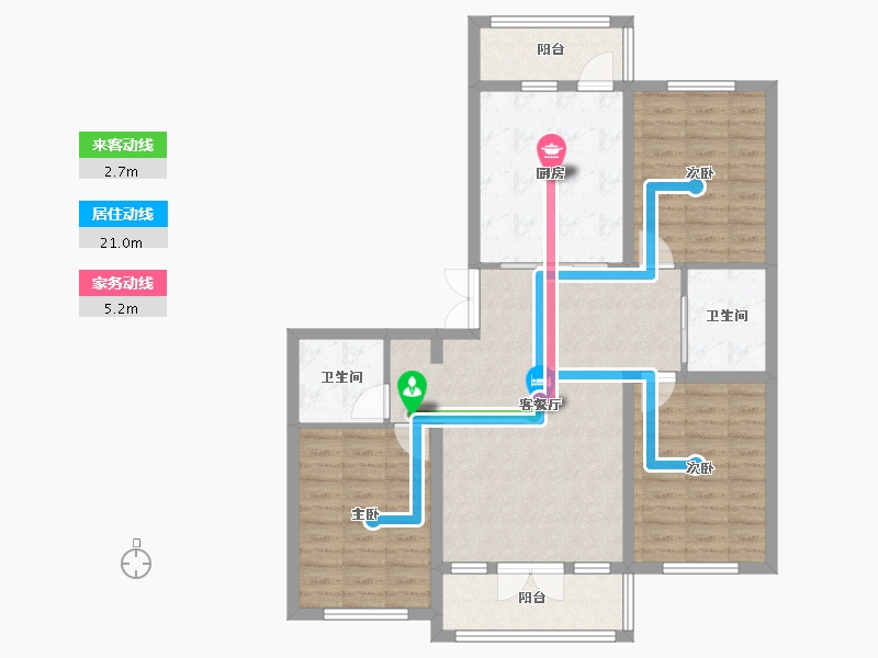 黑龙江省-齐齐哈尔市-富运嘉园-西区-96.00-户型库-动静线