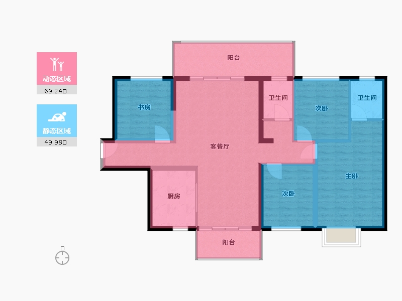 广西壮族自治区-南宁市-河南水厂生活区-112.20-户型库-动静分区