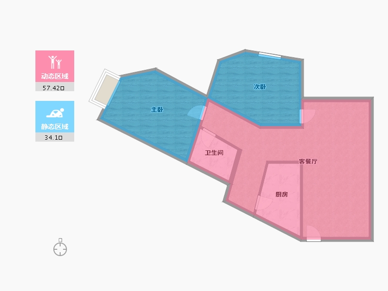 广东省-深圳市-彩虹新都-82.69-户型库-动静分区