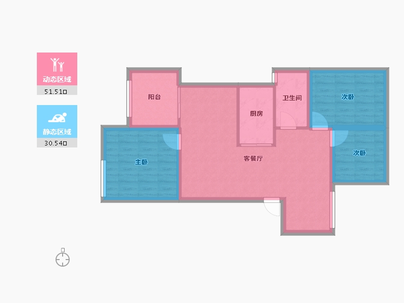 广东省-深圳市-吉莲大厦-73.22-户型库-动静分区