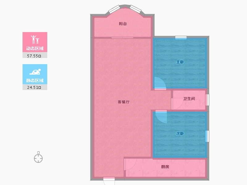 广东省-深圳市-碧华庭居-73.64-户型库-动静分区