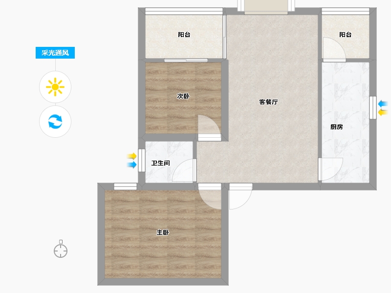 广东省-深圳市-韵动家园-56.08-户型库-采光通风