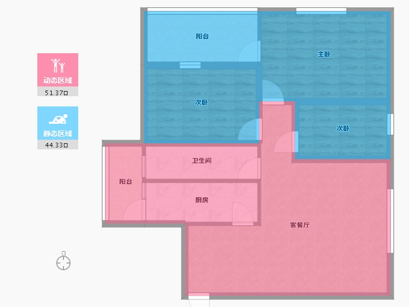 广东省-深圳市-福源大厦-85.13-户型库-动静分区