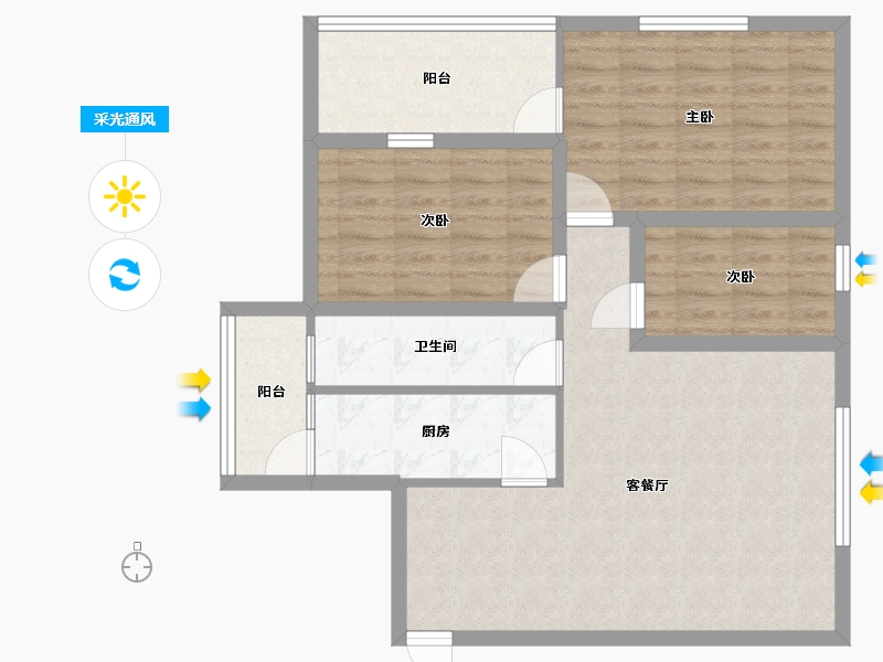 广东省-深圳市-福源大厦-85.13-户型库-采光通风