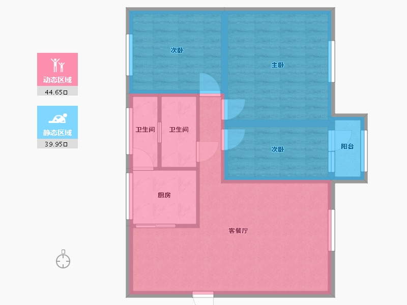 广东省-深圳市-天健阳光华苑-75.14-户型库-动静分区