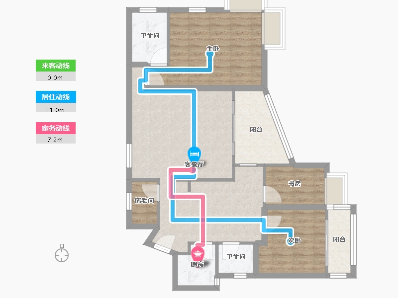 广东省-深圳市-骏皇名居-86.60-户型库-动静线