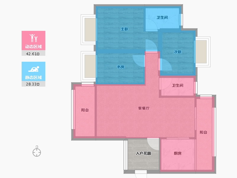 广东省-深圳市-侨香公馆-66.92-户型库-动静分区