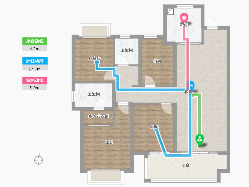 江苏省-南通市-三盛璞悦府-103.20-户型库-动静线