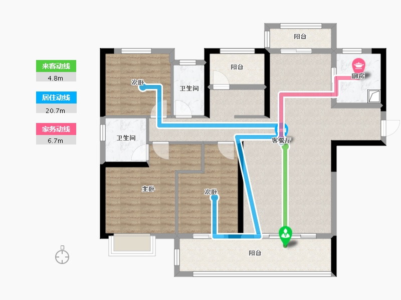 湖南省-长沙市-中建璟和城-114.40-户型库-动静线