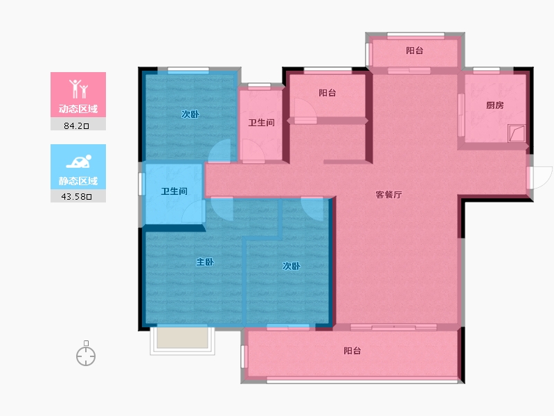 湖南省-长沙市-中建璟和城-114.40-户型库-动静分区