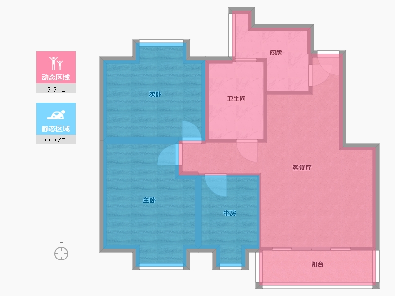 广东省-深圳市-碧荔花园-70.13-户型库-动静分区